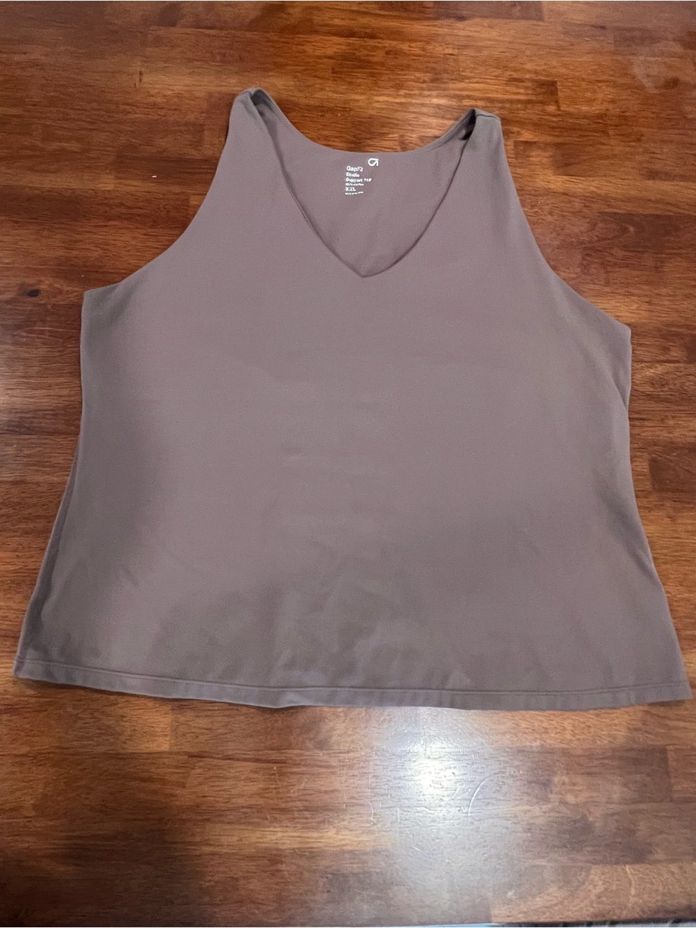 Gap V-Neck Sleeveless Tank Top in Taupe
